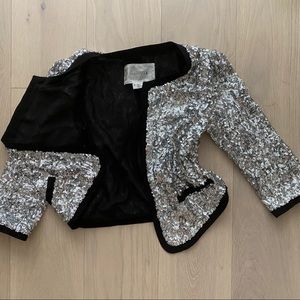 Cooperative Silver Sequin Jacket